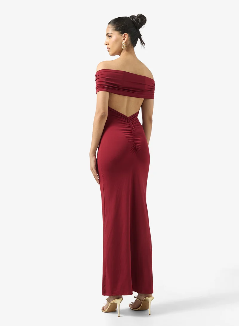 جينجر Off Shoulder Maxi Dress