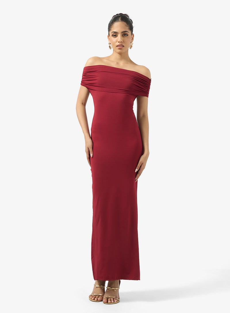 جينجر فستان ماكسي بكتف مكشوف - Image 1