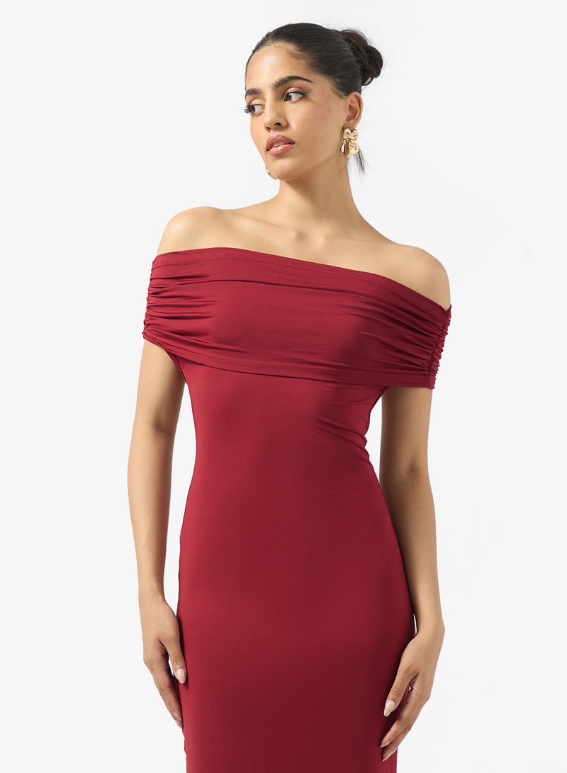 جينجر فستان ماكسي بكتف مكشوف - Image 3