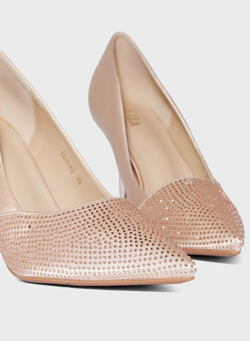 ايلا ليمتد اديشن High Heel Glitter Pointed Pump