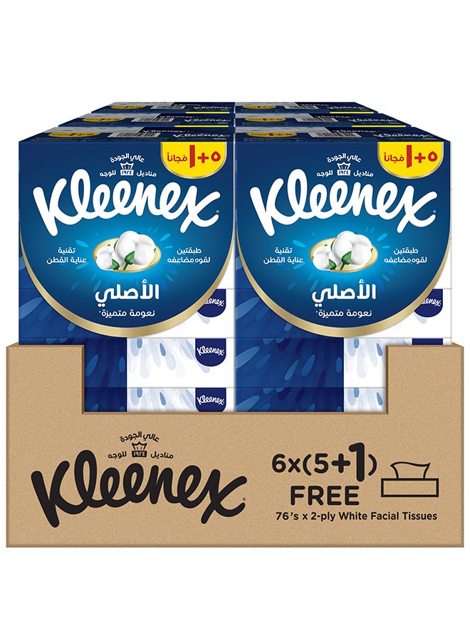 Kleenex 2 Ply  Original Facial Tissue Boxes 76 Sheets Pack of 36  - Image 1