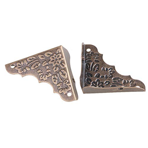 BQLZR Vintage Antique Decorative Corner Guards Desk Cover Bronze Pack of 20 - Image 2