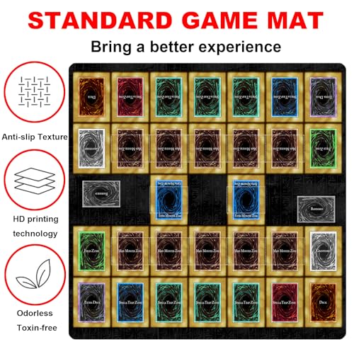 sabermaster Card Rubber Mat - 2 Player, Square playmat for Gamer 60x60cm/23.6x23.6inch (2player G) - Image 3