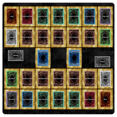 sabermaster Card Rubber Mat - 2 Player, Square playmat for Gamer 60x60cm/23.6x23.6inch (2player G) - Image 1