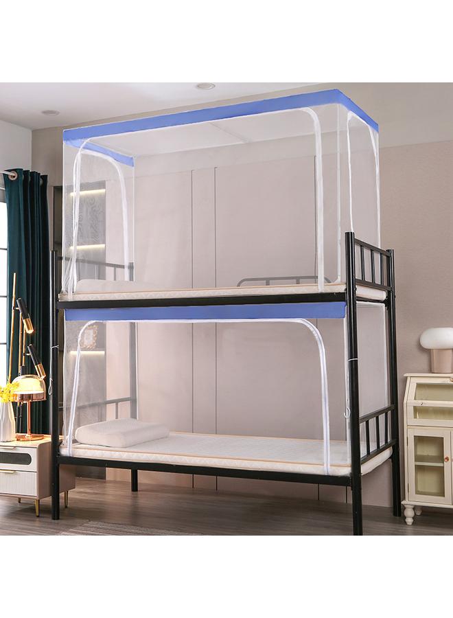 Bluejw Student Dormitory Mosquito Net Factory Upper And Lower Shop Anti-mosquito Dustproof Anti-fall Bracket Three-door Shading Curtain Bedroom 1 Meter 2 Beds - Image 4