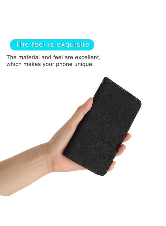 S-TOP Case For iPhone 15 Plus Ethnic Embossed Adsorption Leather Phone Case - Image 5