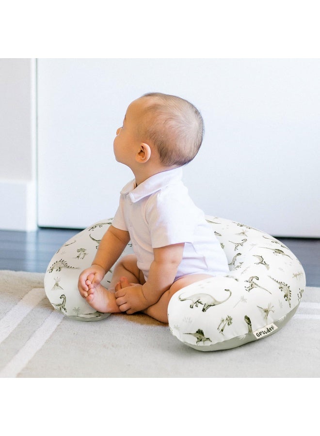 GRSSDER Nursing Pillow Cover Stretchy Minky Removable Nursing Covers for Breastfeeding Pillows, Ultra Soft Comfortable Slipcover for Boy and Girls, Stylish Pretty Dinosaur - Image 3