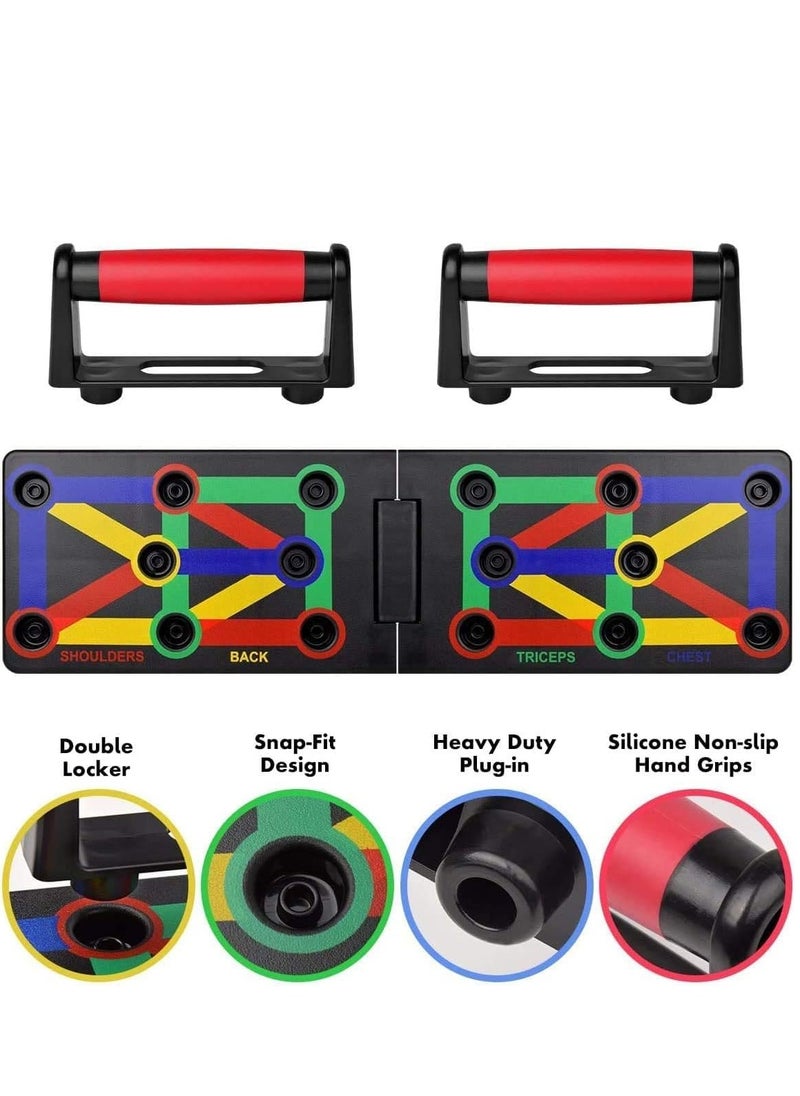 Multifunctional Portable Push Up Board with Folding Set for Body Training Fitness Recommended for Women Gym