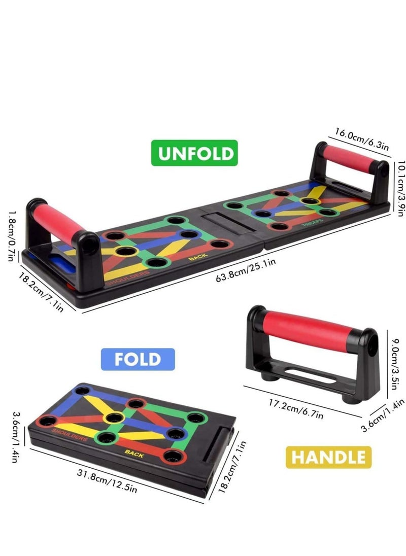 Multifunctional Portable Push Up Board with Folding Set for Body Training Fitness Recommended for Women Gym