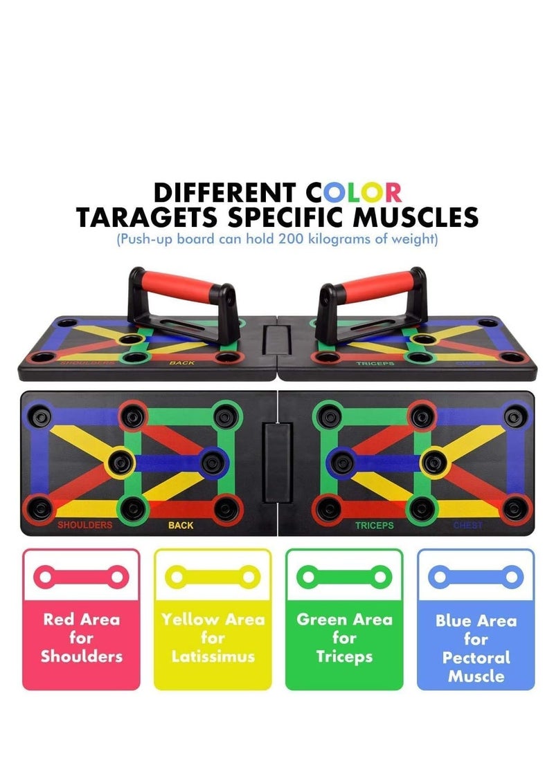 Multifunctional Portable Push Up Board with Folding Set for Body Training Fitness Recommended for Women Gym
