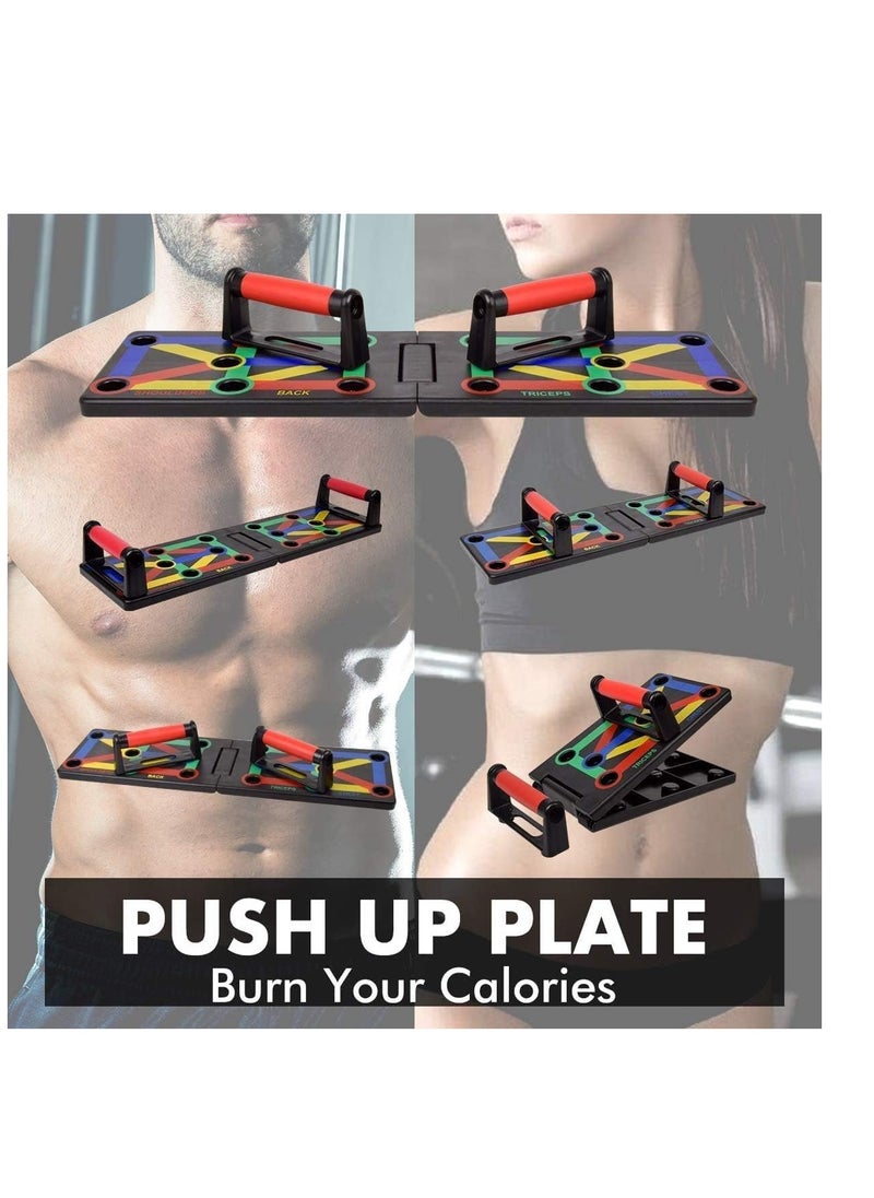 Multifunctional Portable Push Up Board with Folding Set for Body Training Fitness Recommended for Women Gym