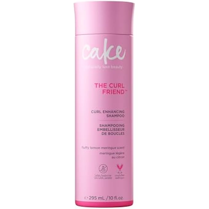 Cake Beauty Curl Shampoo, The Curl Friendâ€“ Moisturizing & Cleansing â€“Frizz & Humidity Protection â€“ Aloe Leaf Juice, Sunflower Seed Oil & Argan Oil â€“ For Curly Hair â€“ 10 Fl Oz / 295 ml