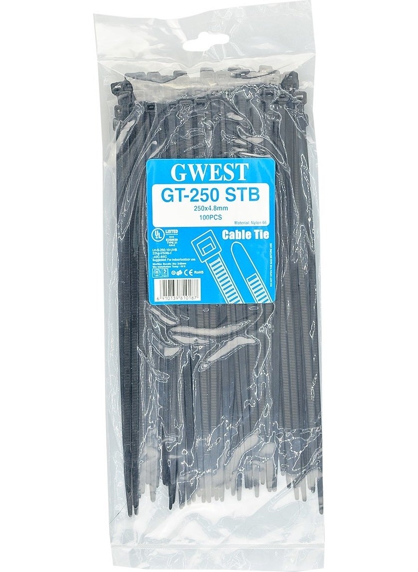 GWEST Gt 250STB 250 x 4.8 mm Black Cable Tie  - Image 1