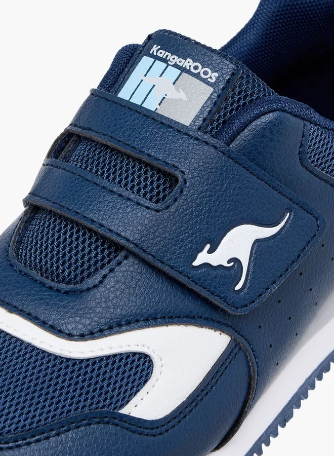 kangaROOS Boys' Logo Print Sports Shoes with Hook and Loop Closure
