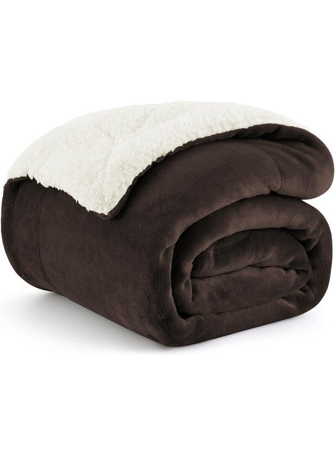 Homestan Homestan Sherpa Fleece AC Blanket Double Bed 220GSM, Ultra Soft King Size Blanket for Summer 88x90 inches (Brown, Double) - Image 1