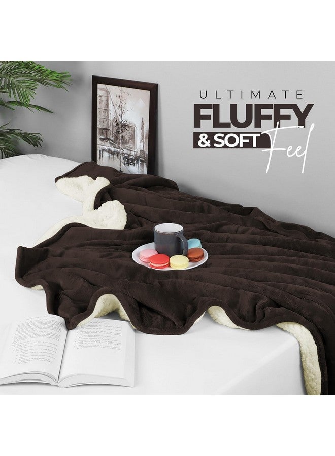 Homestan Homestan Sherpa Fleece AC Blanket Double Bed 220GSM, Ultra Soft King Size Blanket for Summer 88x90 inches (Brown, Double) - Image 5