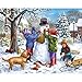 Bits and Pieces 500 Piece Jigsaw Puzzle for Adults Building a Snowman on a Snow Day Winter Scene Jigsaw Puzzle by Artist Liz Goodrick Dillon Completed Puzzle Size 18 x 24 - Image 3