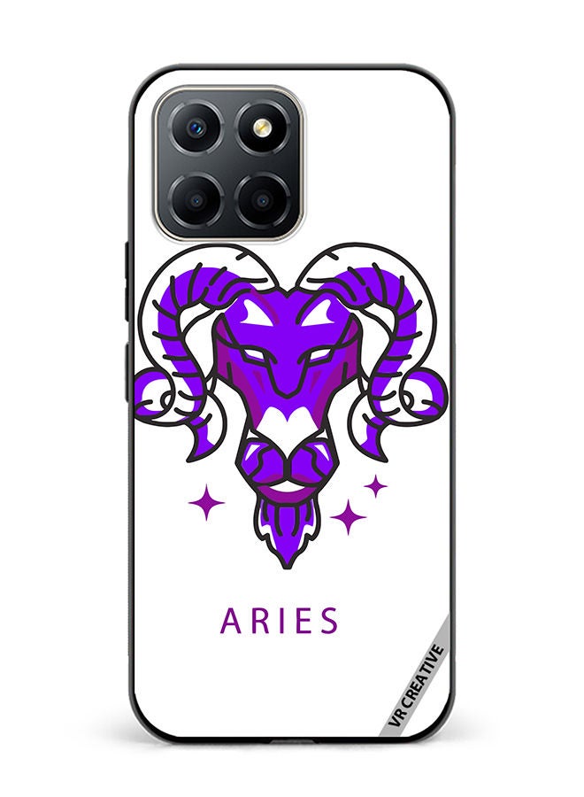 VR CREATIVE Protective Case Cover For Honor X6 Purple Watercolor Zodiac Sign Design Multicolour - Image 1