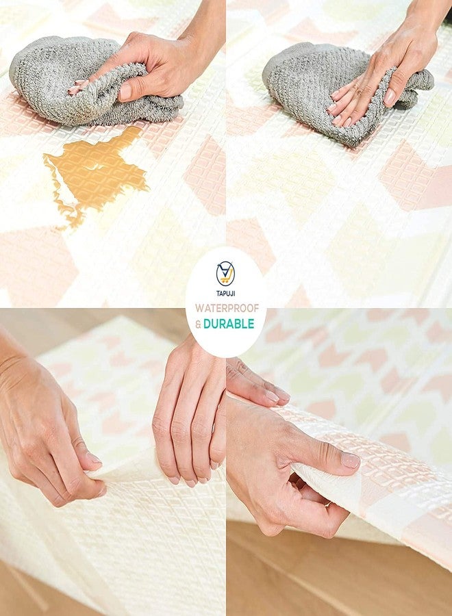 TAPUJI Extra Large Reversible Baby Play Mat, BPA Free Learning & Crawling Foldable Foam Mat for Kids, Toddlers (6.5x5 ft) - Image 5