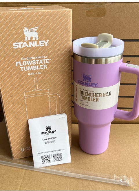 Stanley Quencher Stainless Steel Vacuum Insulated Tumbler with Lid and Straw for Water, Iced Tea or Coffee, Smoothie and More, 40 oz