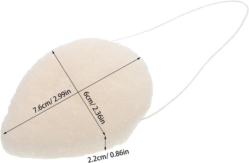 Natural Konjac Bath and Facial Sponge for Babies Drop-Shaped Body Cleaning Sponge Pad Gentle Exfoliating for Newborn Bathing and Daily Skin Care - Image 2