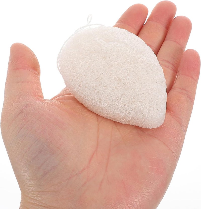 Natural Konjac Bath and Facial Sponge for Babies Drop-Shaped Body Cleaning Sponge Pad Gentle Exfoliating for Newborn Bathing and Daily Skin Care - Image 4