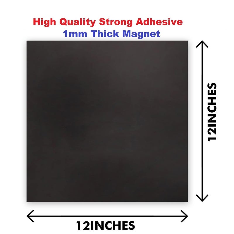 iCONY Self Adhesive Magnetic Sheet, 12x12 inches, 1 mm Thick, Make Anything a Magnet, Peel and Stick for Crafts, Photos, Stamp Dies Pack of (2) - Image 2