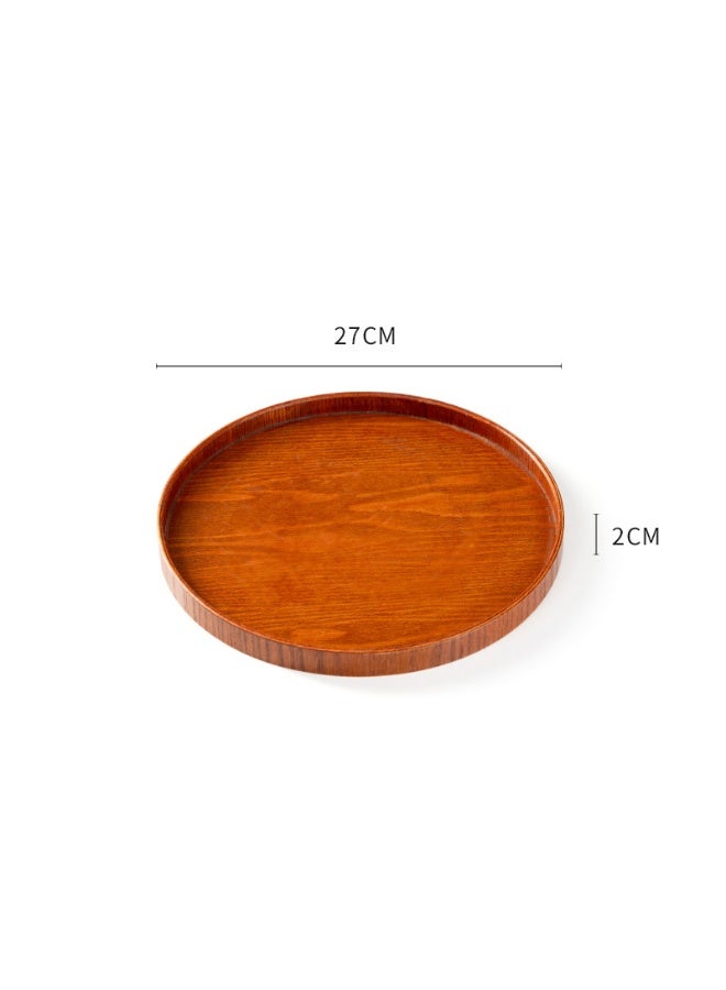 OMEVE 27cm Round Solid Coffee Wood Serving Tray, for Tea, Food & Drinks in Hotels, Restaurants, Coffee Shops - Image 4
