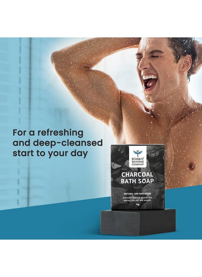 BOMBAY SHAVING COMPANY Charcoal Soap For Men | Deep Clean And Antipollution Effect | 70G Pack Of 2  - Image 2