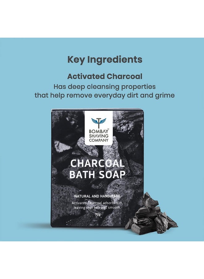 BOMBAY SHAVING COMPANY Charcoal Soap For Men | Deep Clean And Antipollution Effect | 70G Pack Of 2  - Image 3
