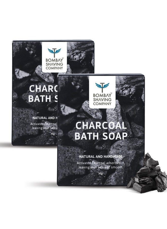 BOMBAY SHAVING COMPANY Charcoal Soap For Men | Deep Clean And Antipollution Effect | 70G Pack Of 2  - Image 1