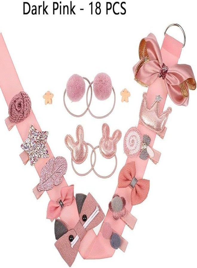 RASOFAB Zwerlin 18Pcs Little Girl Hair Clips, Elastic Hair Ties, Hair Accessories, Hair Bow Clip, Hairpins Set For Baby Girls (Multicolour) - Image 5