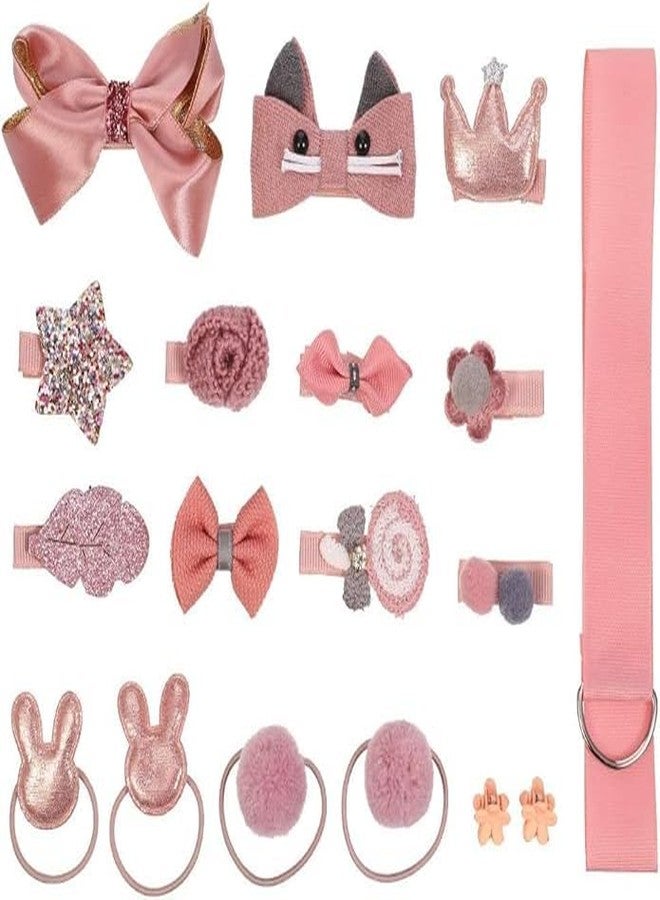 RASOFAB Zwerlin 18Pcs Little Girl Hair Clips, Elastic Hair Ties, Hair Accessories, Hair Bow Clip, Hairpins Set For Baby Girls (Multicolour) - Image 1