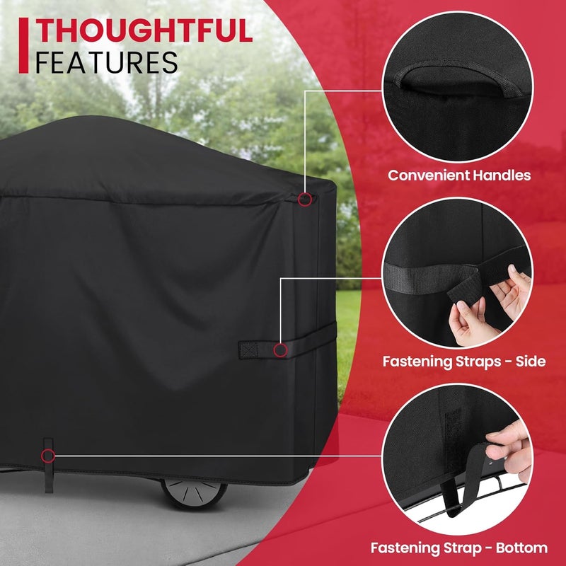 Unicook Grill Cover for Weber Q2000 Q300 Q3000 Q3200 Series Grills, Compared to Weber 7112, Heavy Duty Waterproof Full Length BBQ Grill Cover 57 Inch, Fade and UV Resistant Material, Black - Image 5