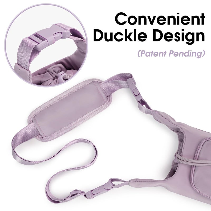 Ceneda Water Bottle Carrier Bag with Phone Pocket 32oz 40oz Tumbler Insulated Water Bottle Holder with Adjustable Shoulder Strap Carrier Sling Bag (Purple) - Image 5
