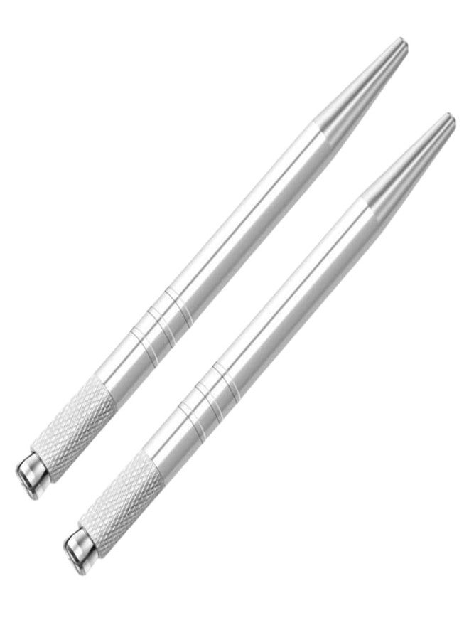 Globelle Aluminium Microblading Pen for Permanent Makeup - Precision Dual-End Tool, Lightweight & Durable, Pack of 2 - Image 1