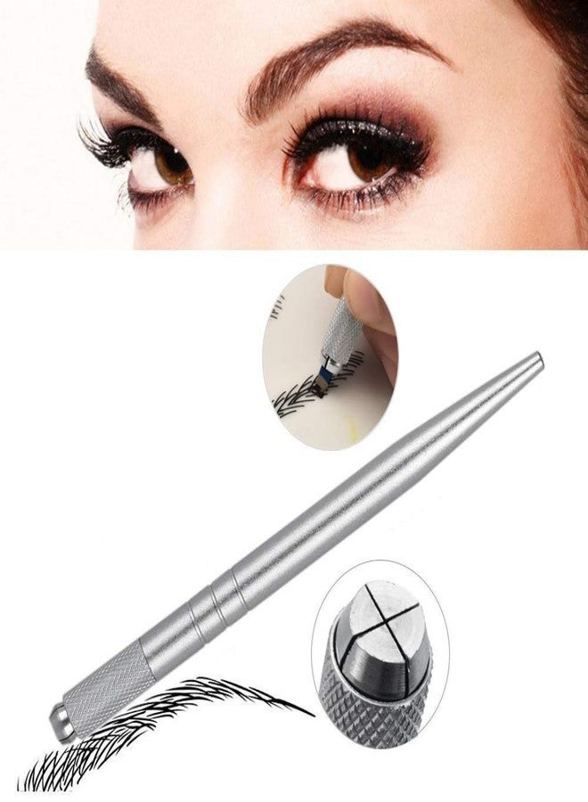 Globelle Aluminium Microblading Pen for Permanent Makeup - Precision Dual-End Tool, Lightweight & Durable, Pack of 2 - Image 2