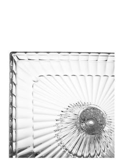 Elegant A Multi-Use Glass Serving Dish With A Base For Sweets And Fruits Clear Rectangular Size 31X26X11.5 Cm  - Image 3