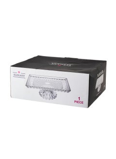 Elegant A Multi-Use Glass Serving Dish With A Base For Sweets And Fruits Clear Rectangular Size 31X26X11.5 Cm  - Image 5
