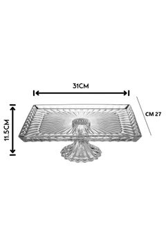 صحن تقديم زجاج بقاعدة للحلويات و الفواكه و متعدد الاستخدام مقاس 31*26*11.5 سم - pzsku/ZF08BEED3EE5A9DC07CF6Z/45/_/1728383186/73aa4077-a55a-4a25-919d-00d0f7102714