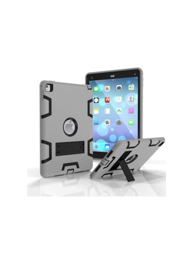 NIBEMINENT Protective Case Cover With Kickstand For Apple iPad Air 2 9.7-Inch Grey/Black - Image 2