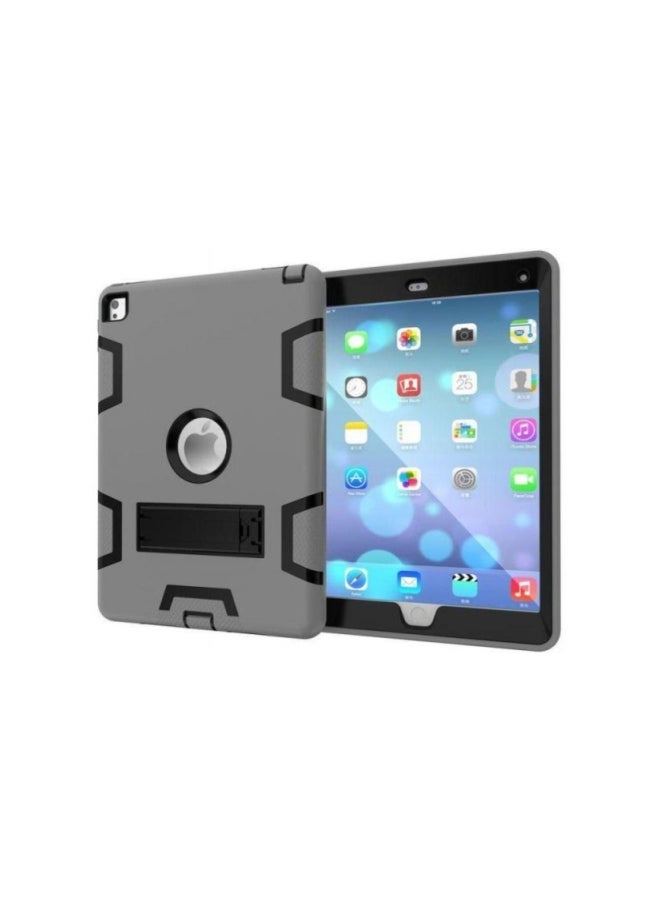 NIBEMINENT Protective Case Cover With Kickstand For Apple iPad Air 2 9.7-Inch Grey/Black - Image 4