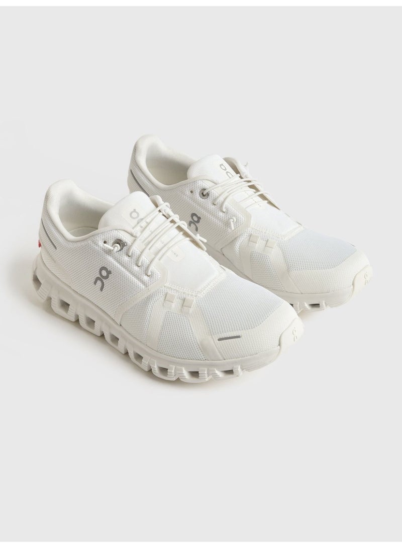 On Cloud 6 All White Unisex Sneakers