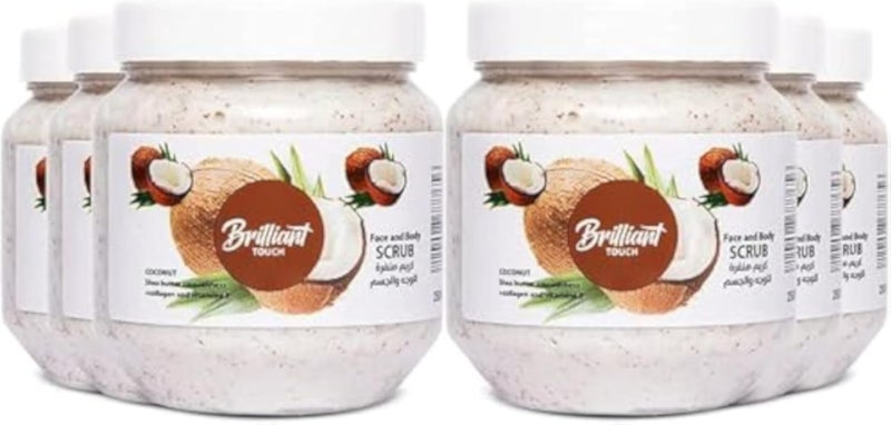 Brilliant Touch Face &body Scrub 6 Pcs. 250ml Coconut