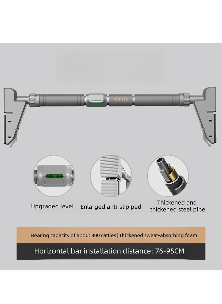 Doorway Pull up Bar, No-Screw Adjustable Chin Up Bar for Door Frame Over the Door Pull Up Bar for Doorway Home Gym Strength Training Bar Horizontal Bar for Exercise