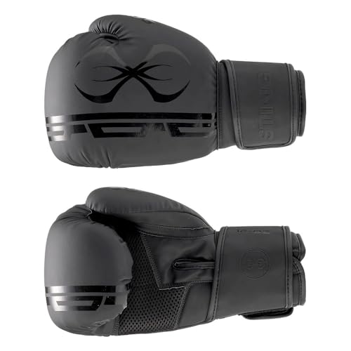 STING Armaplus Boxing Gloves MatteFinished HighTech Gloves for Boxing MMA Muay Thai and More ShockAbsorbent Boxing Gloves for Men and Women Boxing Equipment Black 16 Oz - Image 3