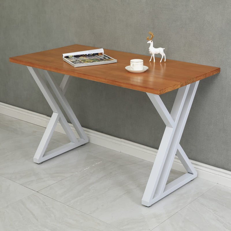 Cartvilla CARTVILLA Metal Table Legs 28Height 177Wide Heavy Duty Desk Legs DIY Furniture Legs for Dining TableCoffee TableOffice Desk White ZShape only Legs - Image 1