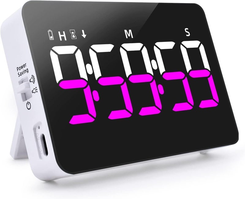 PERSUPER Kitchen Digital Timer, Count Down Up, Rechargeable, Vibration Mode Adjustable Volume and Brightness LED Display, Time Management Cook, Desk, Kids Adults Study Teaching, Kitchen Gadgets - Image 1