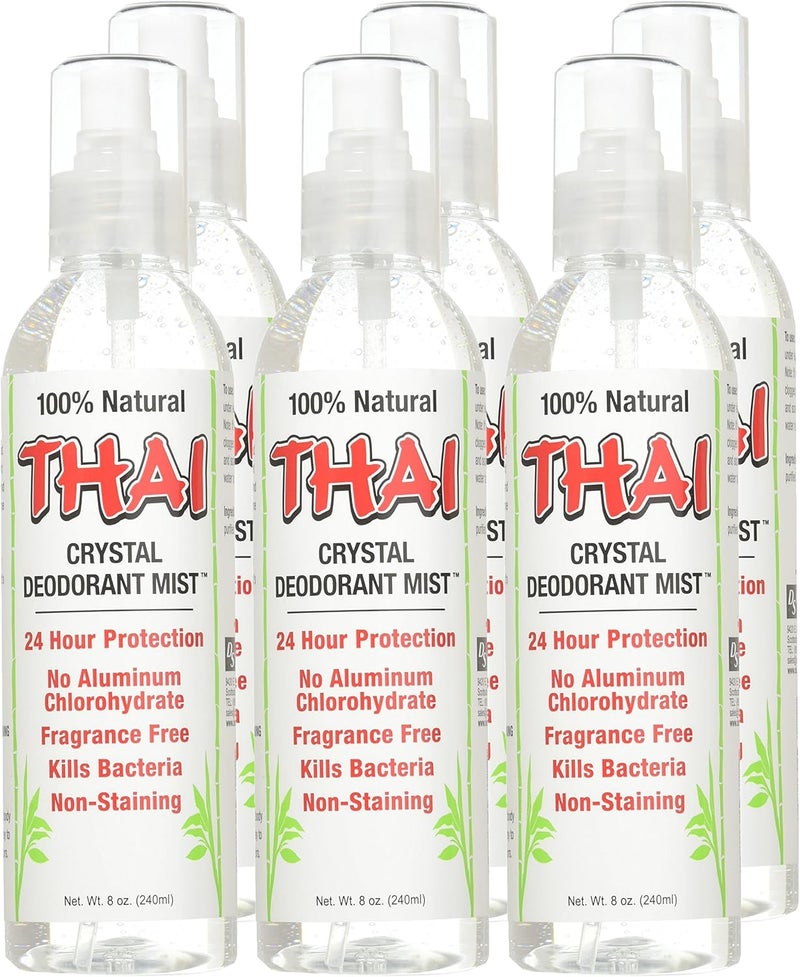 Thai Deodorant Stone Crystal Deodorant Mist - 8 Ounce Spray, 100% Natural, Fragrance Free - Image 3