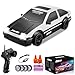 YUAN PLAN RC Drift Car 124 24GHz Remote Control Cars 4WD High Speed Drift RC Cars with Cool LED Lights Extra Drifting Tires Racing Toys Car with Two Batteries for Kids Boys Girls Adults White - Image 4